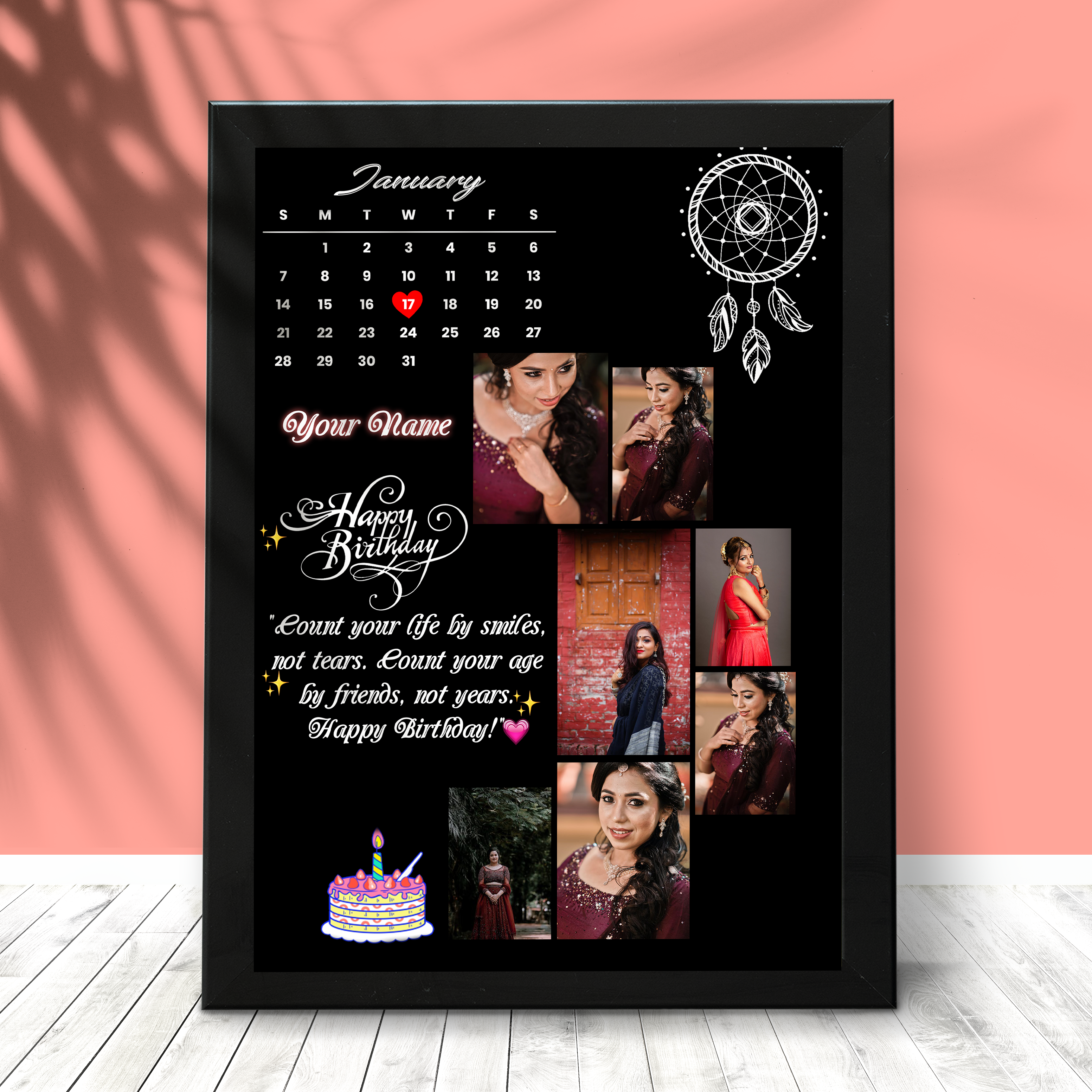 Customized Birthday gift frame from:- @crezecreation Thank you for this  lovely birthday gift frame… | Instagram